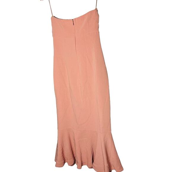 CINQ A SEPT Pink Luna Strapless Straight Neckline Hourglass Gown Dress Size 8 - Picture 5 of 11
